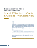 Cover page: Greenhouse Gas Management: Local Efforts to Curb a Global Phenomenon