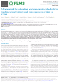 Cover page: A framework for educating and empowering students by teaching about history and consequences of bias in STEM
