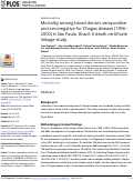 Cover page: Mortality among blood donors seropositive and seronegative for Chagas disease (1996-2000) in São Paulo, Brazil: A death certificate linkage study.
