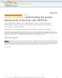 Cover page: Author Correction: Understanding the genetic determinants of the brain with MOSTest