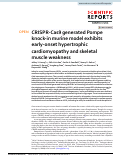 Cover page: CRISPR-Cas9 generated Pompe knock-in murine model exhibits early-onset hypertrophic cardiomyopathy and skeletal muscle weakness