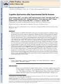 Cover page: Cognitive dysfunction after experimental febrile seizures