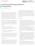 Cover page: Gender-Inclusive Planning and Design for Los Angeles Parks