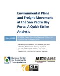 Cover page: Environmental Plans and Freight Movement at the San Pedro Bay Ports: A Quick Strike Analysis