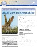 Cover page: Rabbits - From the Animal's Point of View, 5: Rabbit Care and Responsibility