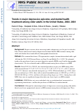 Cover page: Trends in major depressive episodes and mental health treatment among older adults in the United States, 2010–2019