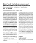 Cover page: Diesel Truck Traffic in Low-Income and Minority Communities Adjacent to Ports: Environmental Justice Implications of Near-Roadway Land Use Conflicts