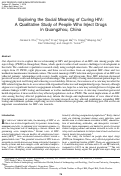 Cover page: Exploring the Social Meaning of Curing HIV: A Qualitative Study of People Who Inject Drugs in Guangzhou, China
