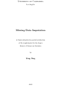 Cover page: Missing Data Imputation
