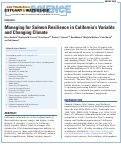 Cover page: Managing for Salmon Resilience in California’s Variable and Changing Climate