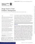 Cover page: Drugs Used to Treat Pediatric Emergencies