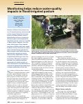 Cover page: Monitoring helps reduce water-quality impacts in flood-irrigated pasture
