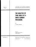 Cover page: The Analysis of Thin Shells By a Finite Element Procedure