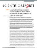 Cover page: Longitudinal measurement and hierarchical classification framework for the prediction of Alzheimer’s disease