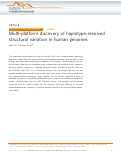 Cover page: Multi-platform discovery of haplotype-resolved structural variation in human genomes