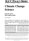 Cover page: Policy Brief 12-4: Climate Change Science: Soil Carbon Sinks
