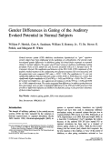 Cover page: Gender differences in gating of the auditory evoked potential in normal subjects