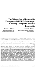 Cover page: The Where-How of Leadership Emergence (WHOLE) Landscape: Charting Emergent Collective Leadership