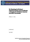 Cover page: Re-Examining the Moving to Opportunity Study and its contribution to changing the distribution of poverty and ethnic concentration