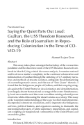 Cover page: Saying the Quiet Parts Out Loud: Guåhan, the USS Theodore Roosevelt, and the Role of Journalism in Reproducing Colonization in the Time of COVID-19