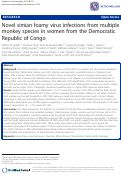 Cover page: Novel simian foamy virus infections from multiple monkey species in women from the Democratic Republic of Congo