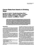 Cover page: Cancer risks from arsenic in drinking water.