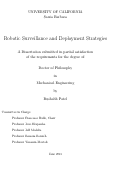 Cover page: Robotic Surveillance and Deployment Strategies