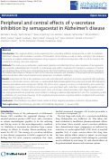 Cover page: Peripheral and central effects of γ-secretase inhibition by semagacestat in Alzheimer’s disease
