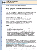 Cover page: Amyloid deposition, hypometabolism, and longitudinal cognitive decline
