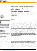 Cover page: General trust impedes perception of self-reported primary psychopathy in thin slices of social interaction.