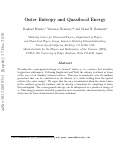 Cover page: Outer entropy and quasilocal energy