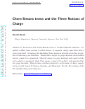 Cover page: Chern-Simons terms and the Three Notions of Charge