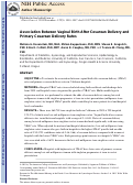 Cover page: Association Between Vaginal Birth After Cesarean Delivery and Primary Cesarean Delivery Rates
