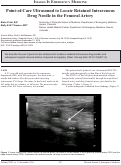 Cover page: Point-of-Care Ultrasound to Locate a Retained Intravenous Drug Needle in the Femoral Artery