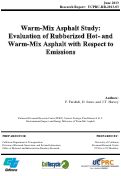Cover page: Warm-Mix Asphalt Study: Evaluation of Rubberized Hot- and Warm-Mix Asphalt with Respect to Emissions