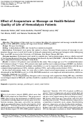 Cover page: Effect of Acupuncture or Massage on Health-Related Quality of Life of Hemodialysis Patients