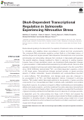 Cover page: DksA-Dependent Transcriptional Regulation in Salmonella Experiencing Nitrosative Stress
