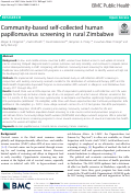 Cover page: Community-based self-collected human papillomavirus screening in rural Zimbabwe