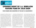 Cover page: Opening night of L.A. Rebellion: Feature films by Julie Dash