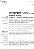 Cover page: Neurodevelopment in Children Exposed to Zika in utero: Clinical and Molecular Aspects
