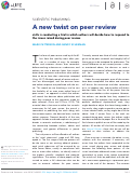 Cover page: A new twist on peer review