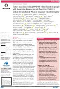 Cover page: Factors associated with COVID-19-related death in people with rheumatic diseases: results from the COVID-19 Global Rheumatology Alliance physician-reported registry