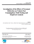 Cover page: Investigation of the Effect of Pavement Deflection on Vehicle Fuel Consumption: Field Testing and Empirical Analysis