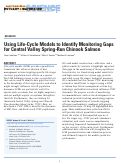 Cover page: Using Life-Cycle Models to Identify Monitoring Gaps for Central Valley Spring-Run Chinook Salmon