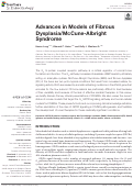 Cover page: Advances in Models of Fibrous Dysplasia/McCune-Albright Syndrome