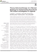Cover page: Theory-Informed Design of a Tailored Strategy for Implementing Household TB Contact Investigation in Uganda