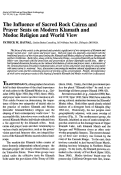 Cover page: The Influence of Sacred Rock Cairns and Prayer Seats on Modern Klamath and Modoc Religion and World View