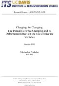 Cover page: Charging for Charging: The Paradox of Free Charging and its Detrimental Effect on the Use of Electric Vehicles
