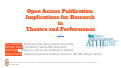 Cover page: Open Access Publication:&nbsp;Implications for Research&nbsp;in&nbsp;Theatre and Performance