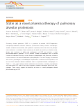 Cover page: Statin as a novel pharmacotherapy of pulmonary alveolar proteinosis.